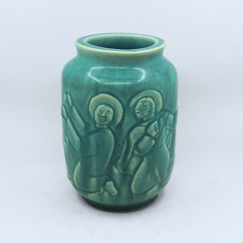 Jais Nielsen for Saxbo; Ceramic vase with blue glaze Jais Nielsen for Saxbo; Ceramic vase with blue glaze